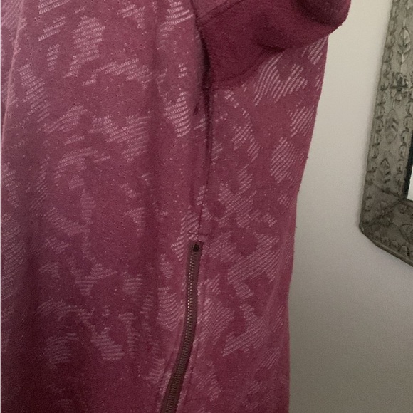 Free People Burgundy Sweatshirt with side zippers. Size medium. - Picture 4 of 8